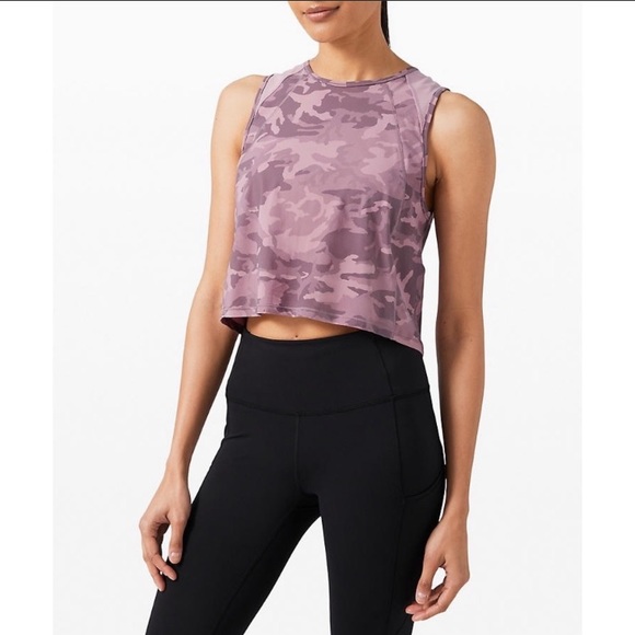 lululemon athletica Tops - NWT Lululemon Sculpt Crop Tank Incognito Camo Pink